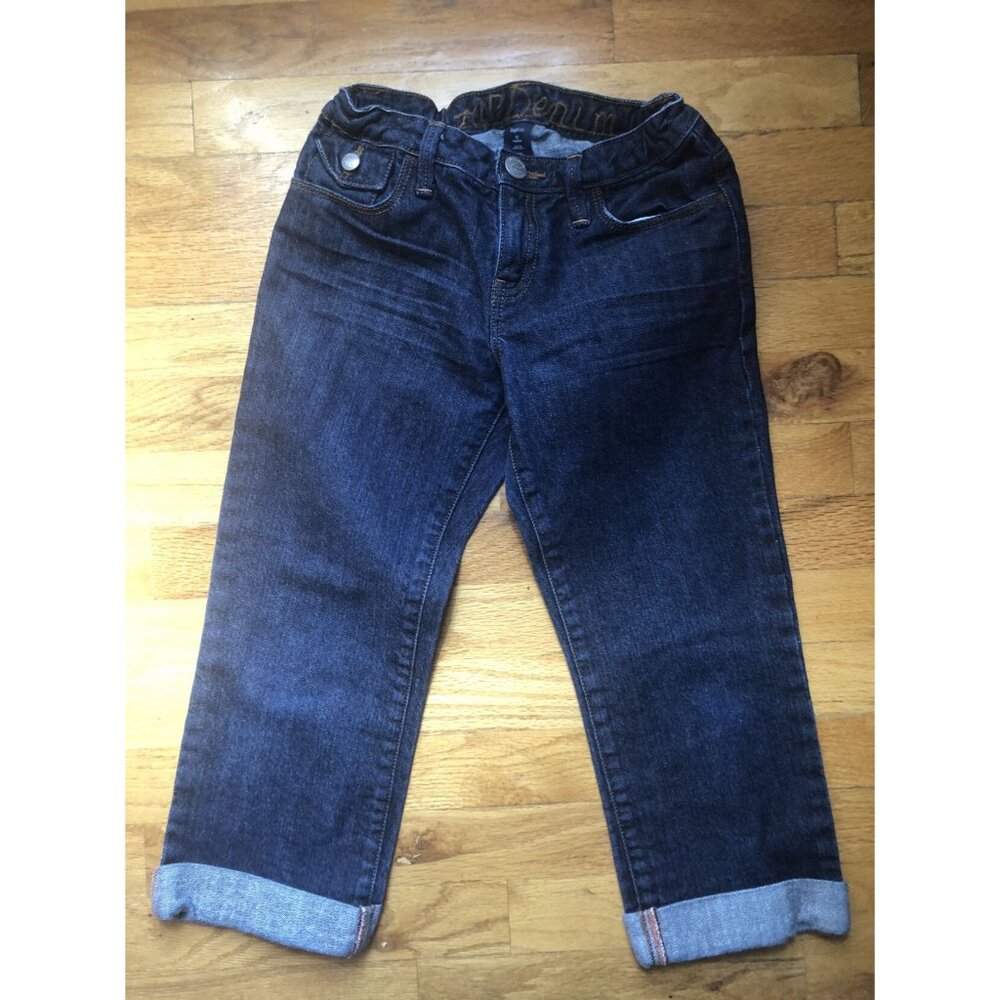 Gap Size 12 Dark Jean Rolled Cuff Capris